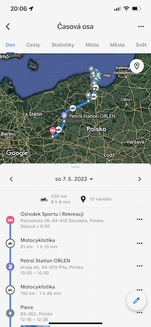 Časová osa Google