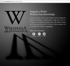 Wikipedia protestuje